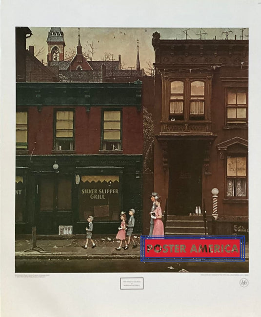 Walking To Church By Norman Rockwell Fine Art Print Poster 22.5 X 27.5