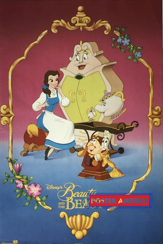 Walt Disneys The Beauty And The Beast Animated Movie Poster 23 X 34