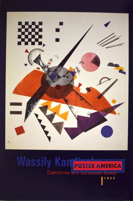 Wassily Kandisnky Composition With Chessboard Orange 1923 Poster 24 X 36