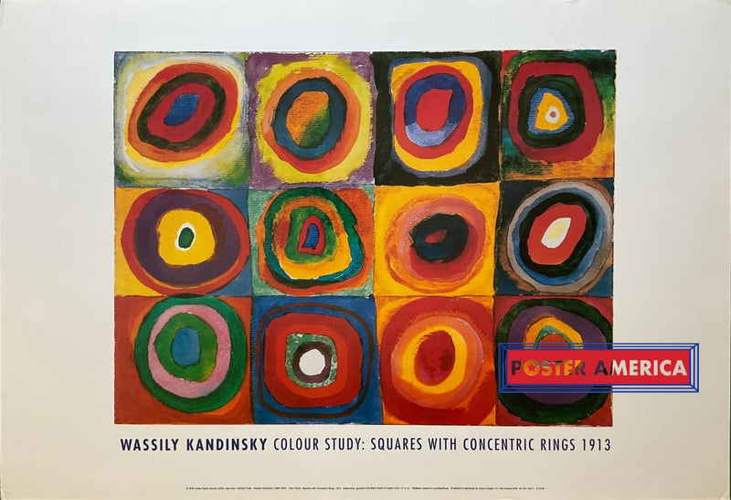 Kandinsky Rings Wassily Kandinsky Squares with Concentric Rings Vintage Art Poster 24 ...