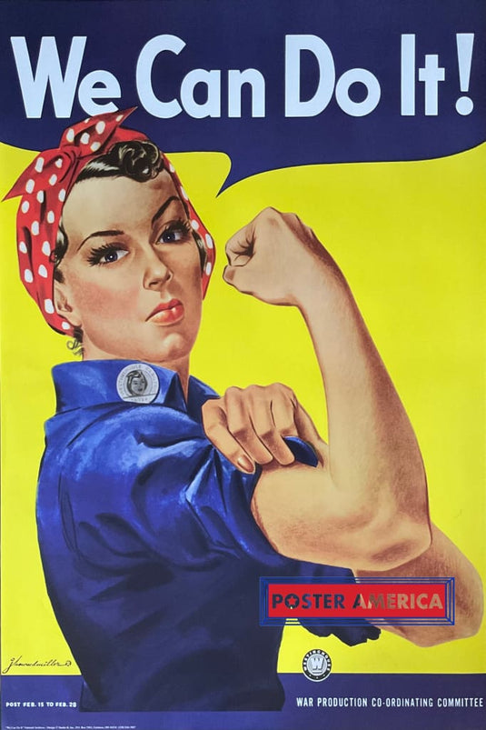 We Can Do It! Iconic WW2 Style Poster 24 x 36 Poster