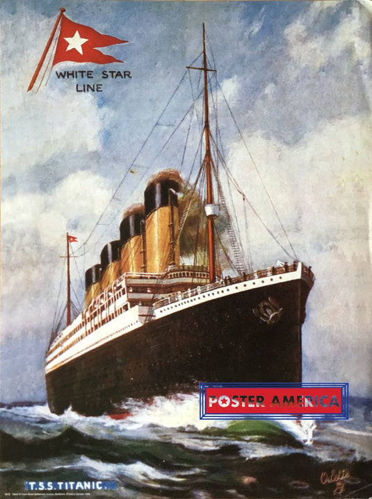 White Star Line T.s.s. Titanic Vintage Art Reproduction Poster 23.5 X 31.5 Posters Prints & Visual