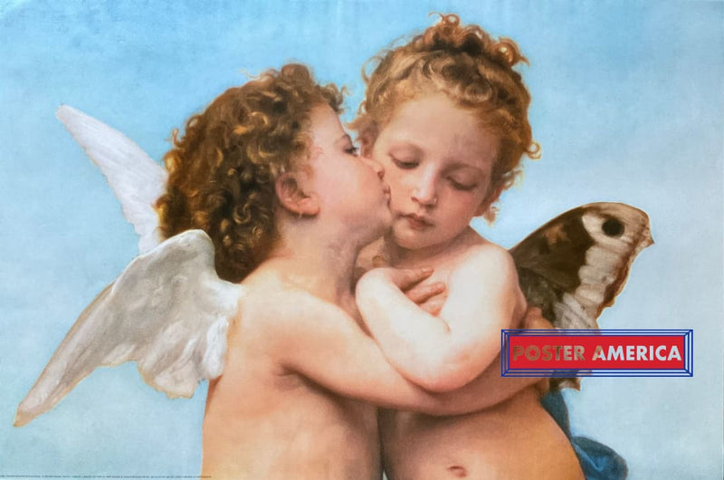 Load image into Gallery viewer, William-Adolphe Bouguereau Le Premier Baiser Vintage 1999 Art Poster 24 X 36
