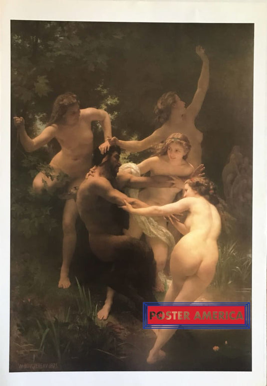 William Adolphe Bouguereau Nymphs & Satyr Poster 24 X 35