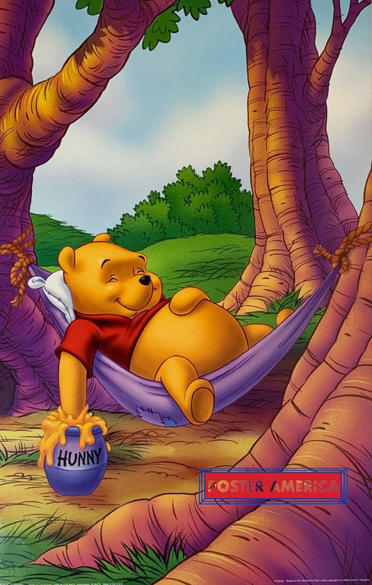 Winnie The Pooh Napping In Hammock 1998 Vintage Poster 22 X 34 Vintage Poster