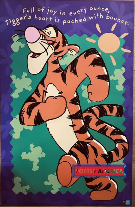 Winnie The Pooh Tigger Quote Vintage 1997 Poster 22 X34