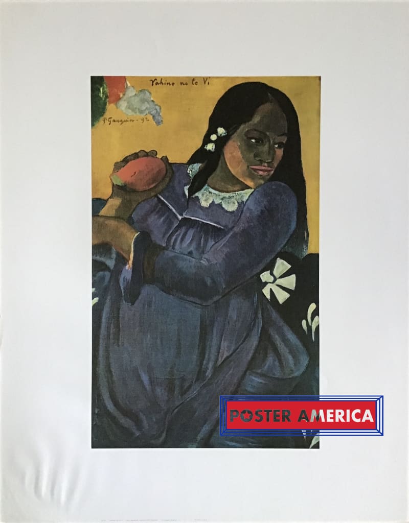 Load image into Gallery viewer, Woman With Mango By Paul Guaguin Fine Art Reproduction Poster 22 X 28 Print
