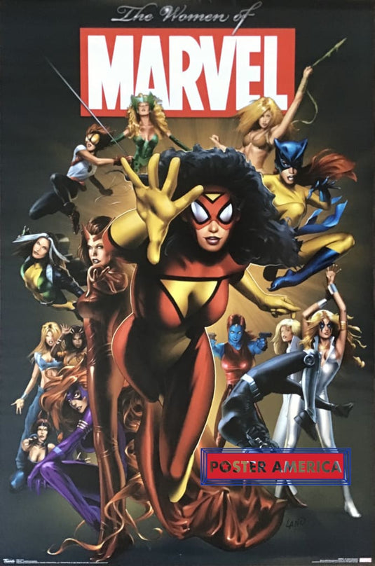 Women Of Marvel Cartoon Characters Poster 22.5 X 34