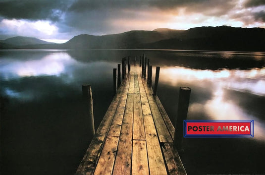 Wooden Jetty At Dawn Scenic Poster 24 X 36 Posters Prints & Visual Artwork