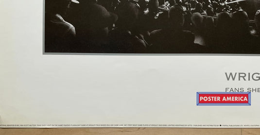 Wrigley Field Chicago Fans Shed Light On The Game Vintage Art Print 24 X 35 Poster