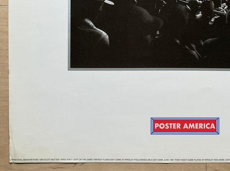 Load image into Gallery viewer, Wrigley Field Chicago Fans Shed Light On The Game Vintage Art Print 24 X 35 Poster
