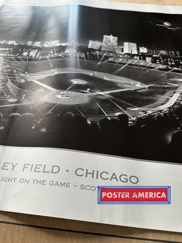 Load image into Gallery viewer, Wrigley Field Chicago Fans Shed Light On The Game Vintage Art Print 24 X 35 Posters Prints &amp; Visual
