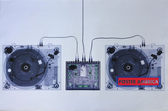 X-Ray Image Of The Inside A Turntable 23.5 X 33.5 Poster