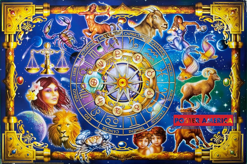 Load image into Gallery viewer, Zodiac Astrological Signs Artwork Poster 24 X 36
